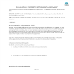 image Dissolution Property Settlement Agreement template