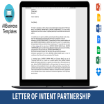Business Partnership Letter Of Intent gratis en premium templates