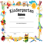 Kindergarten Certificate gratis en premium templates