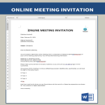 Online Meeting Invitation gratis en premium templates