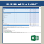 template topic preview image Kakeibo Budgeting Worksheet Weekly