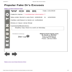 Fake Doctors Excuse Note gratis en premium templates