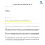 image Annual Leave request refusal letter