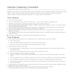 template topic preview image Vehicle Cleaning Checklist Word