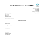 UK Business Letter Format gratis en premium templates