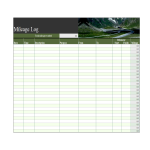 template topic preview image Mileage Log Worksheet Template