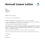 template topic preview image Annual Leave Letter