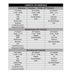 template topic preview image Lunch Schedule Sample