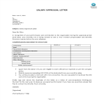 Salary Appraisal Letter sample gratis en premium templates