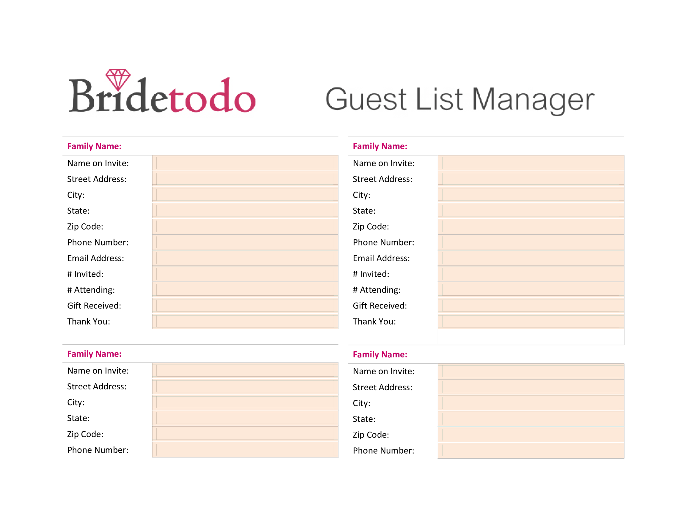 template topic preview image Wedding Guest List Manager