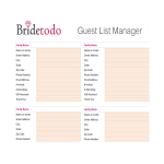 template topic preview image Printable Wedding Guest List