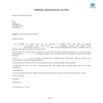 template topic preview image Formal Deputy Post Resignation Letter