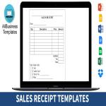 template topic preview image Sales Receipt PDF 2 per A4 page