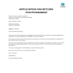 Request for tax return postponement template gratis en premium templates