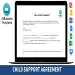 Child Support Mutual Agreement gratis en premium templates
