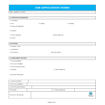 Job Application Form gratis en premium templates