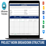 Vorschaubild der VorlageWork Breakdown Structure Table Excel