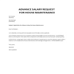 template topic preview image Salary advance request letter sample