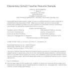 template topic preview image Elementary Education Teacher Resume Sample