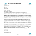 template topic preview image Temporary Employment Offer Letter