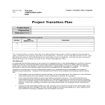 Project Transition Plan Template gratis en premium templates