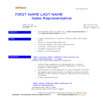 template topic preview image Service Sales Representative Resume