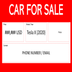 template topic preview image Car for Sale Template