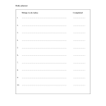 template topic preview image Sample Day Planner