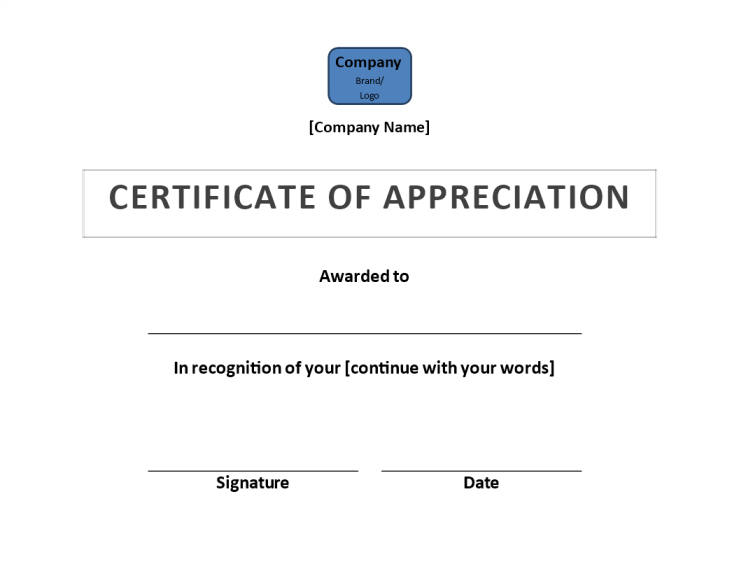 template topic preview image Certificate of Appreciation