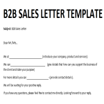 B2B Sales Letter gratis en premium templates
