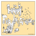 template preview imageHappy Thanksgiving Colouring Page