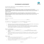 image Roommate Agreement template