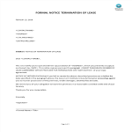 image Formal Letter Landlord Notice of Termination Lease