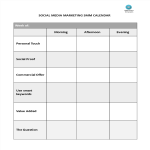 Social Media Marketing Calendar gratis en premium templates