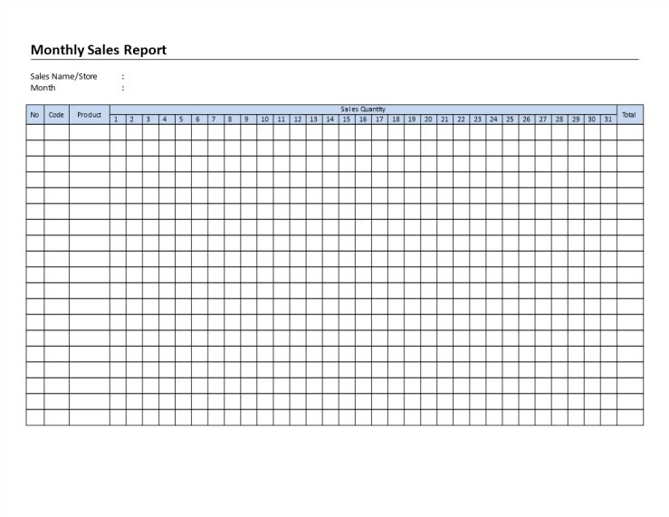 template topic preview image Monthly Sales Report template
