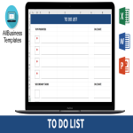 template topic preview image Printable To Do List