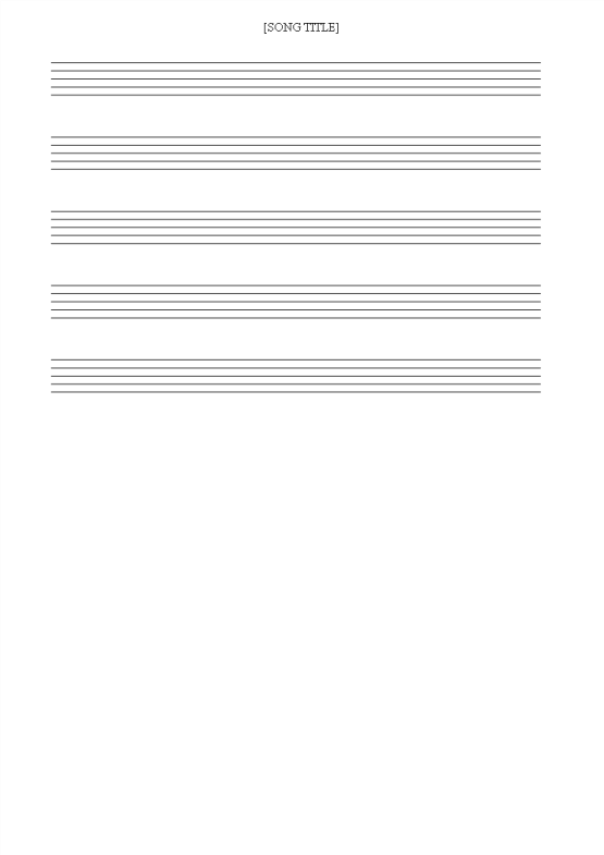 Blank Music Staff Sheet with 8 lines gratis en premium templates
