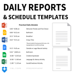 template topic preview image Daily Report Sheets For Preschool