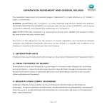 template topic preview image Employee Separation Agreement template