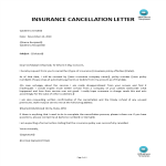 template topic preview image Cancellation Letter Insurance Policy