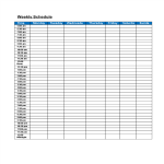 Blank Weekly Schedule gratis en premium templates
