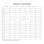 template topic preview image Weekly Calendar Word