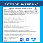 template topic preview image Entry Level Sales Job Resume