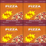 Vorschaubild der VorlagePizza Flyer Quarter Page