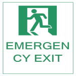 Emergency Exit Sign gratis en premium templates