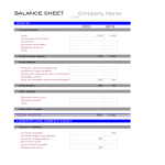 Vorschaubild der VorlageBalance Sheet Accounting Template