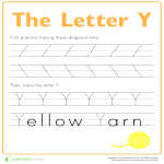 template topic preview image Learn to write letter Y