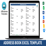 template topic preview image Phone book in Excel format free