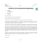template topic preview image Disruptive Resident Behavior Warning Letter