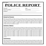 template topic preview image Free Police Report Template